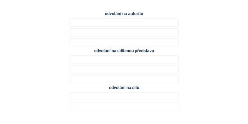 Odvolávanie sa na autority.