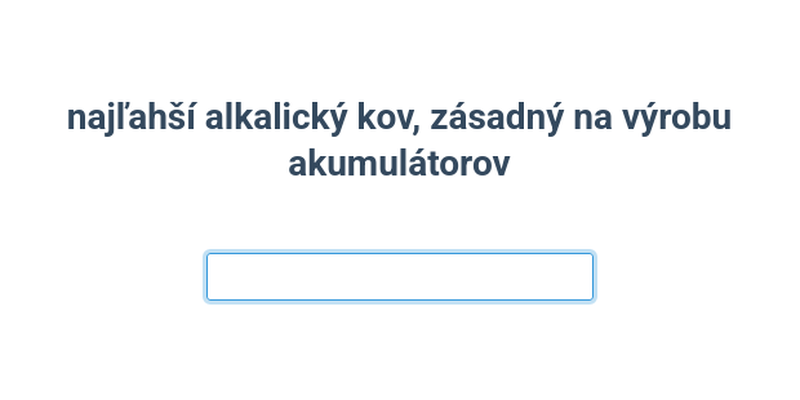 Prvky podľa popisu