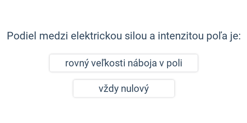 Elektrické pole a intenzita