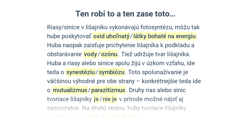Huby a lišajníky: mix
