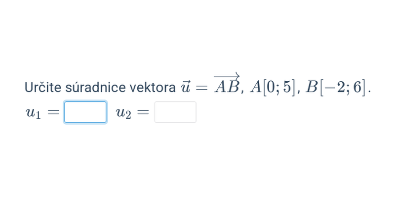 Súradnice vektorov
