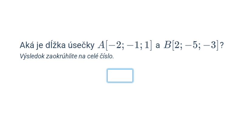 Dĺžka úsečky v priestore