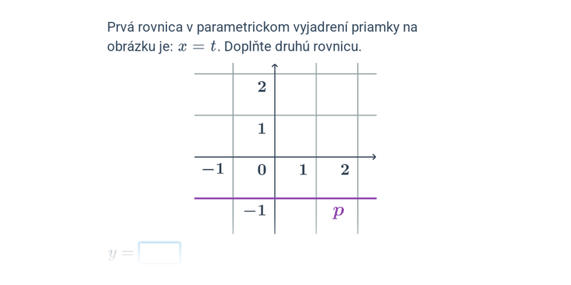 Parametrická rovnica priamky v rovine