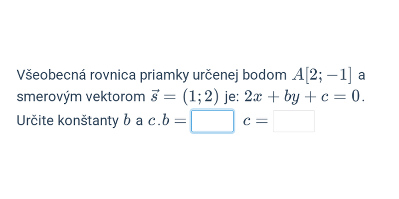 Všeobecná rovnica priamky v rovine