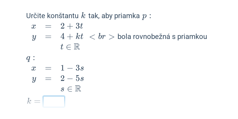 Vzájomná poloha priamok v rovine