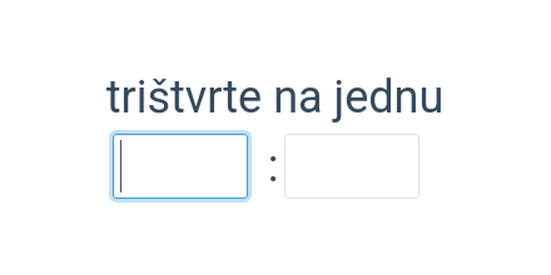 Štvrť, pol, tri štvrte, celá: slovný popis