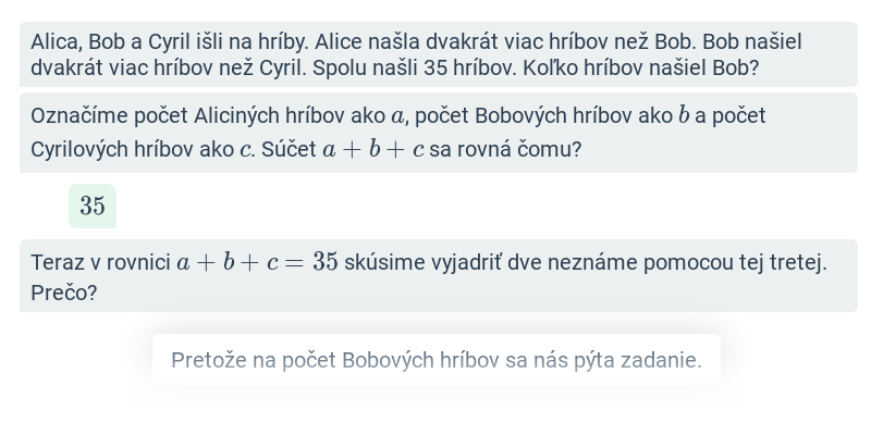 Všeobecné úlohy s rovnicami