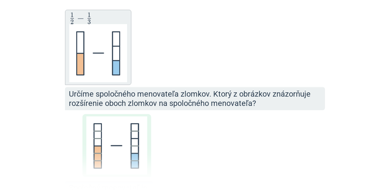 Sčítanie a odčítanie zlomkov s obrázkami