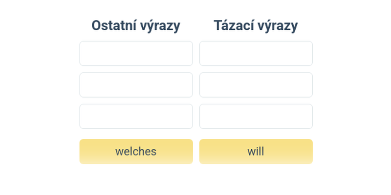 Tázací slova (W-Wörter)