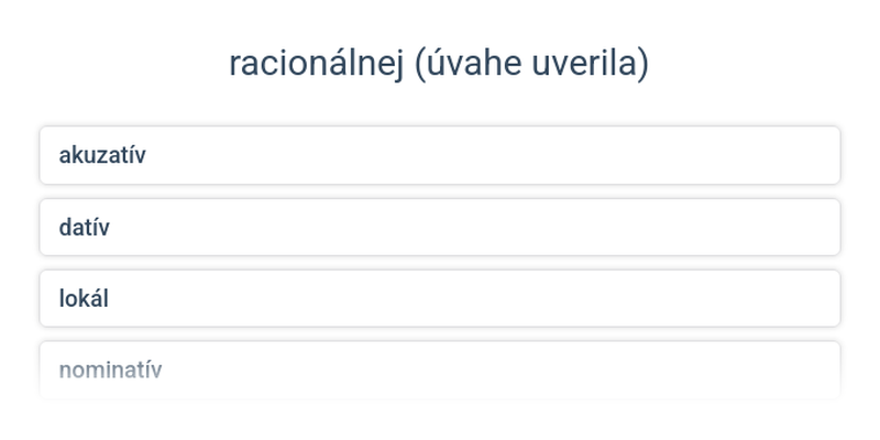 Prídavné mená: pády