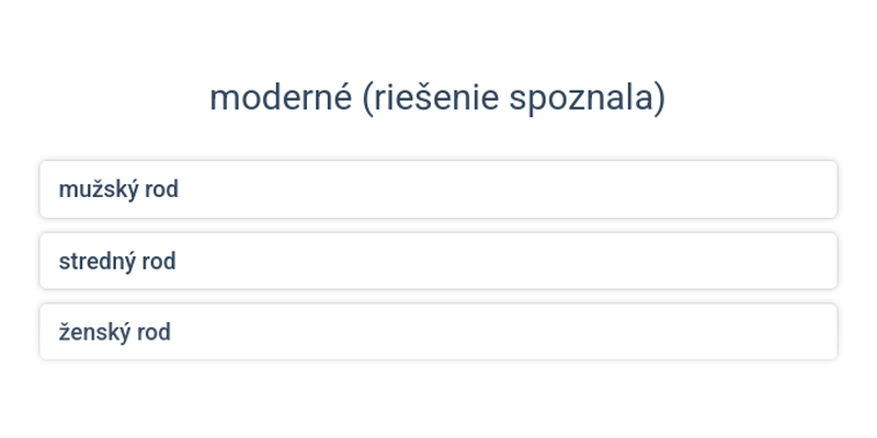 Prídavné mená: rod