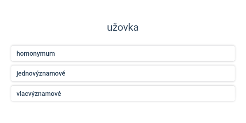 Jednovýznamové a viacvýznamové slová, homonymá